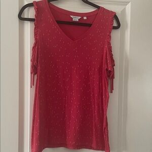 Reitmans cold shoulder top with Ruffle Sleeves